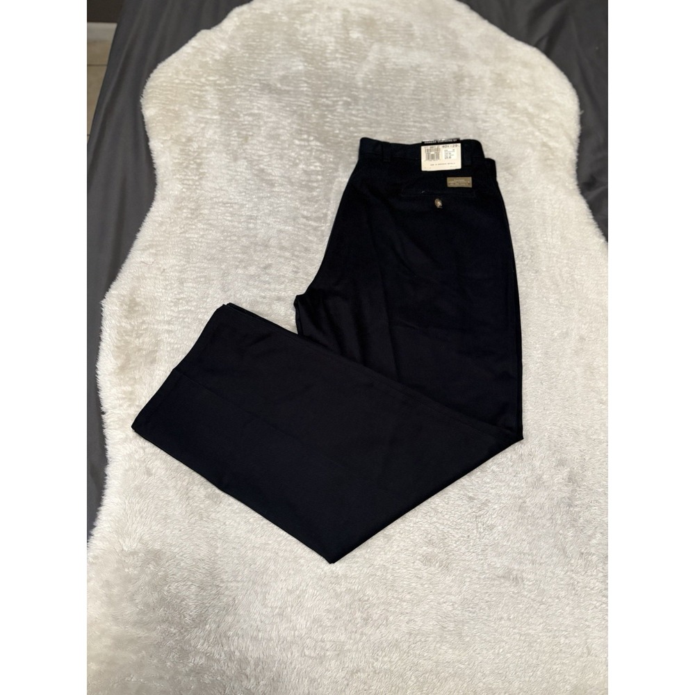 New Haggar Clothing Mens Navy Blue Straight‎ Chino Pants Size 40x29
